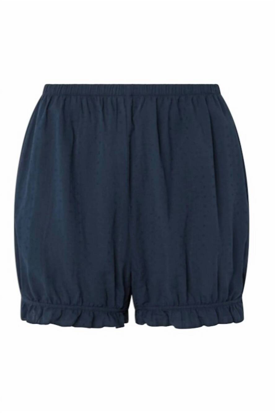 NEW SONDER HAUS women's romeo sleep shorts in navy eyelet